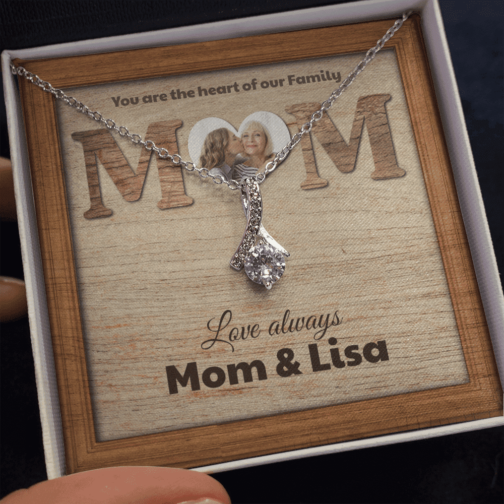 You Are The Heart Custom Name And Photo Alluring Beauty Necklace Gift For Mom From Daughter 