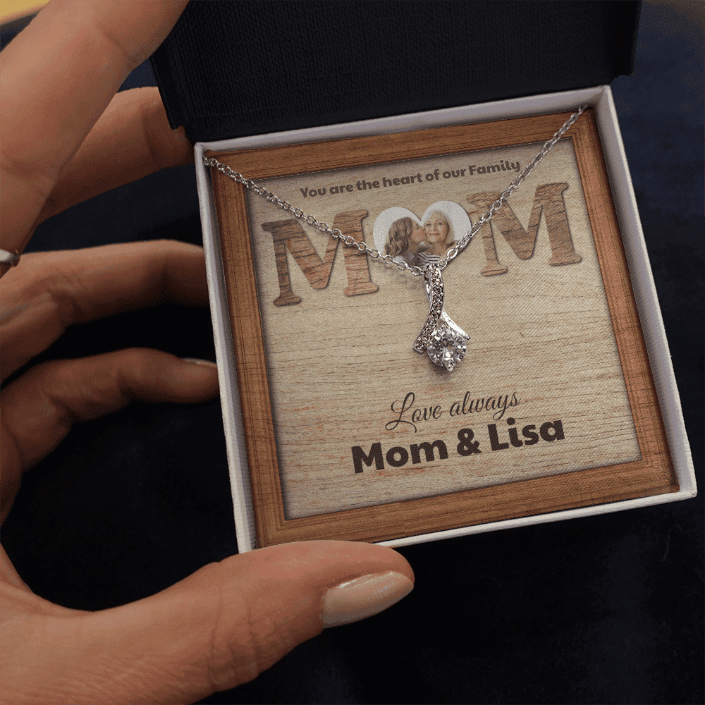 You Are The Heart Custom Name And Photo Alluring Beauty Necklace Gift For Mom From Daughter 