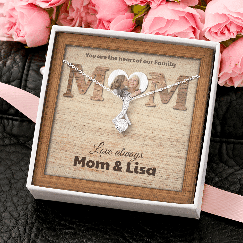 You Are The Heart Custom Name And Photo Alluring Beauty Necklace Gift For Mom From Daughter 