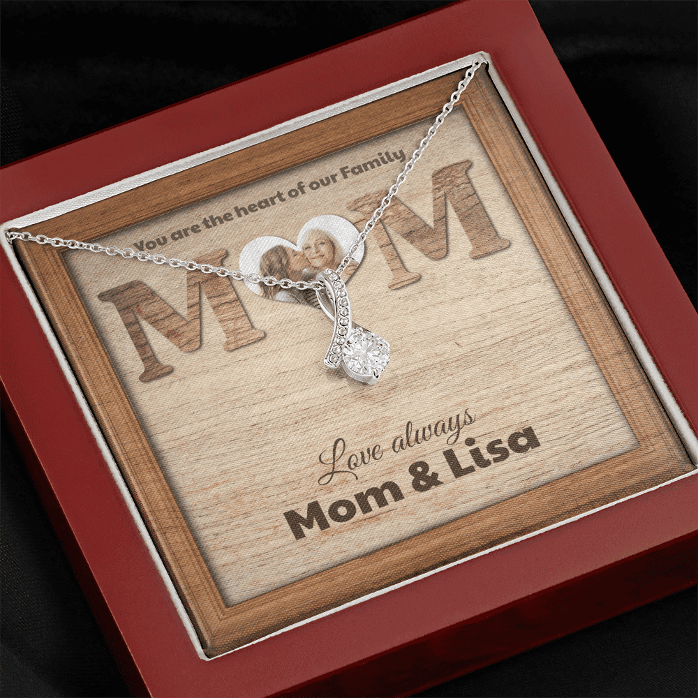 You Are The Heart Custom Name And Photo Alluring Beauty Necklace Gift For Mom From Daughter 