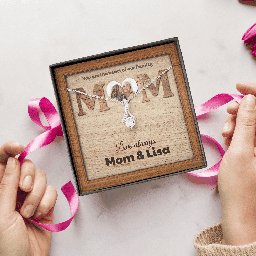 You Are The Heart Custom Name And Photo Alluring Beauty Necklace Gift For Mom From Daughter 