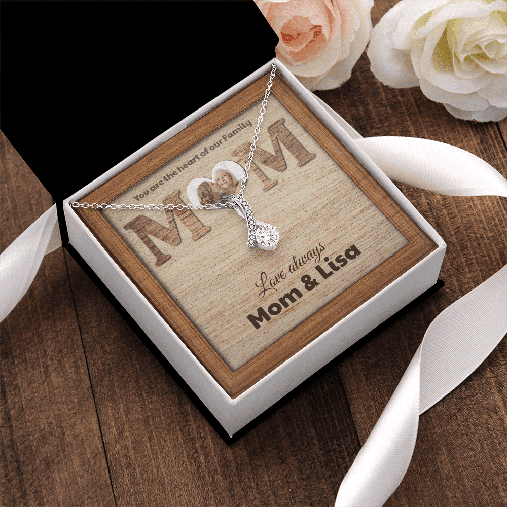 You Are The Heart Custom Name And Photo Alluring Beauty Necklace Gift For Mom From Daughter 