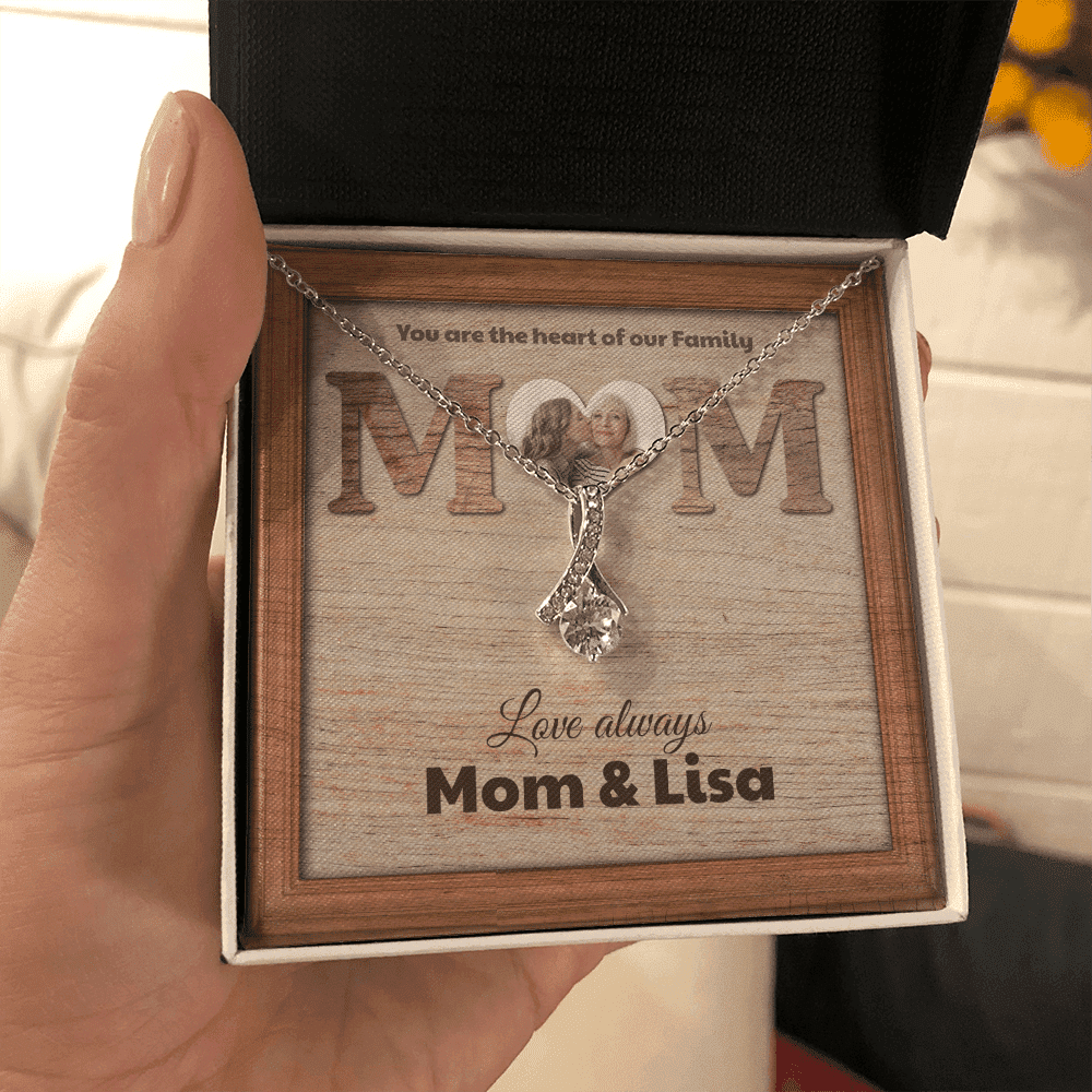 You Are The Heart Custom Name And Photo Alluring Beauty Necklace Gift For Mom From Daughter 
