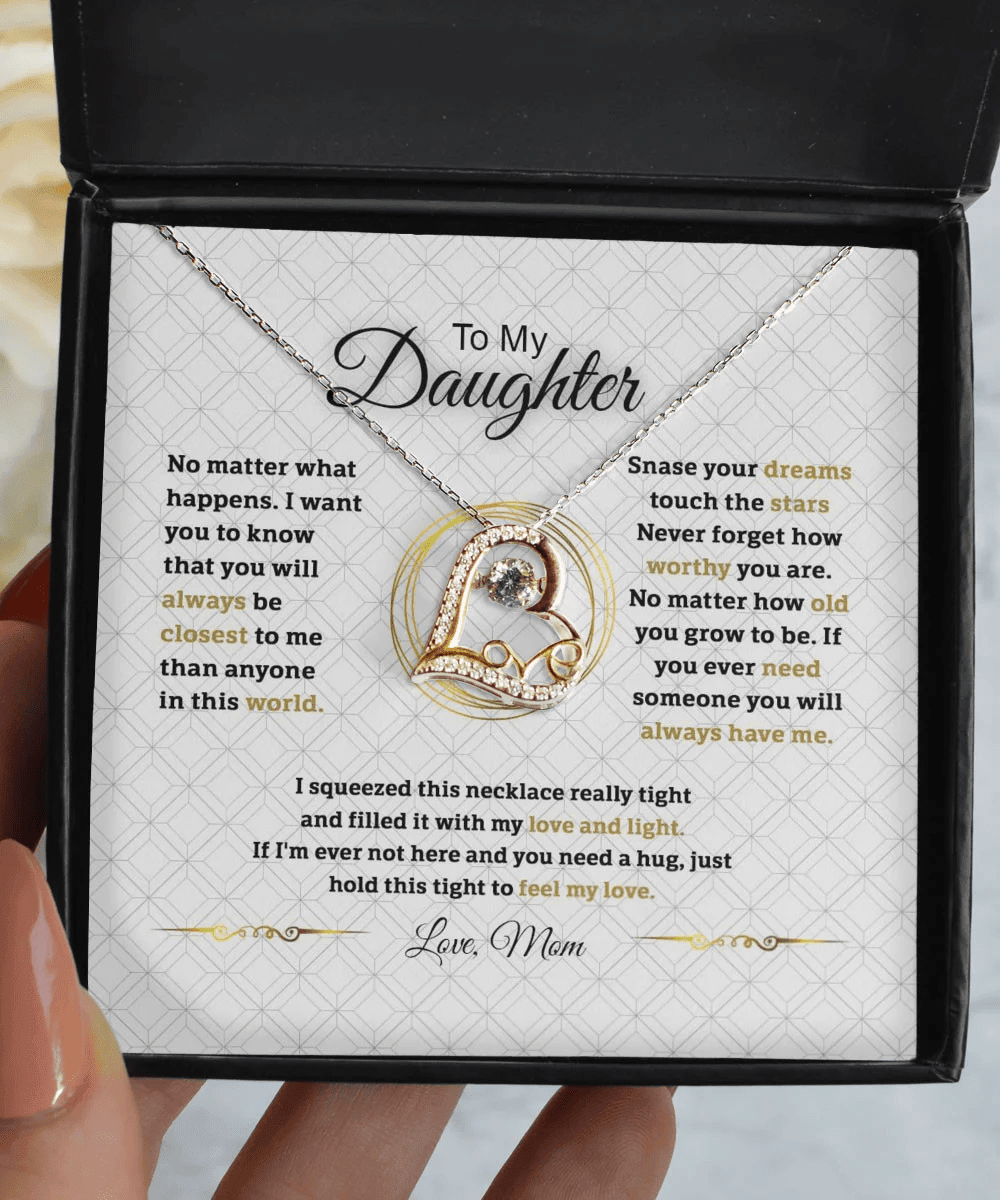 Mother Daughter Jewelry You Will Always Be Closest To Me Gift For Daughter From Mom Love Dancing Necklace 