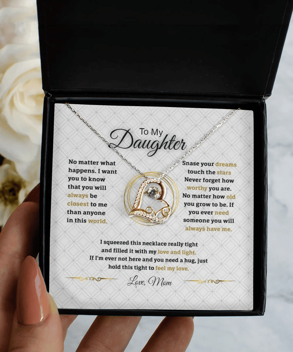 Mother Daughter Jewelry You Will Always Be Closest To Me Gift For Daughter From Mom Love Dancing Necklace 
