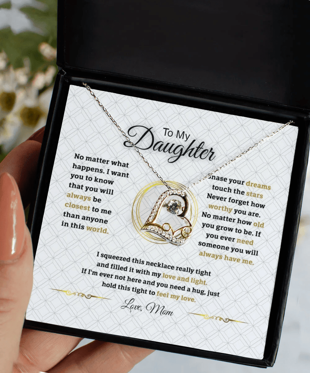 Mother Daughter Jewelry You Will Always Be Closest To Me Gift For Daughter From Mom Love Dancing Necklace 