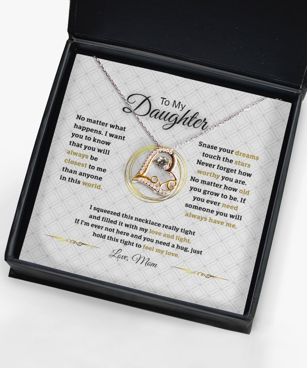 Mother Daughter Jewelry You Will Always Be Closest To Me Gift For Daughter From Mom Love Dancing Necklace 