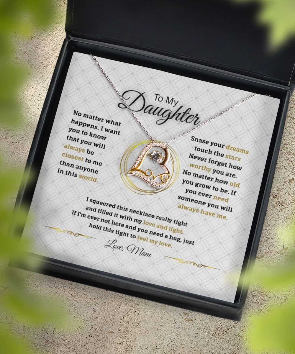 Mother Daughter Jewelry You Will Always Be Closest To Me Gift For Daughter From Mom Love Dancing Necklace 