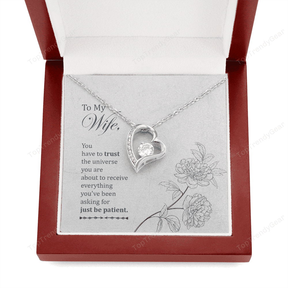 Wife Necklace You Have To Trust The Universe You Are Gift For Wife Forever Love Necklace