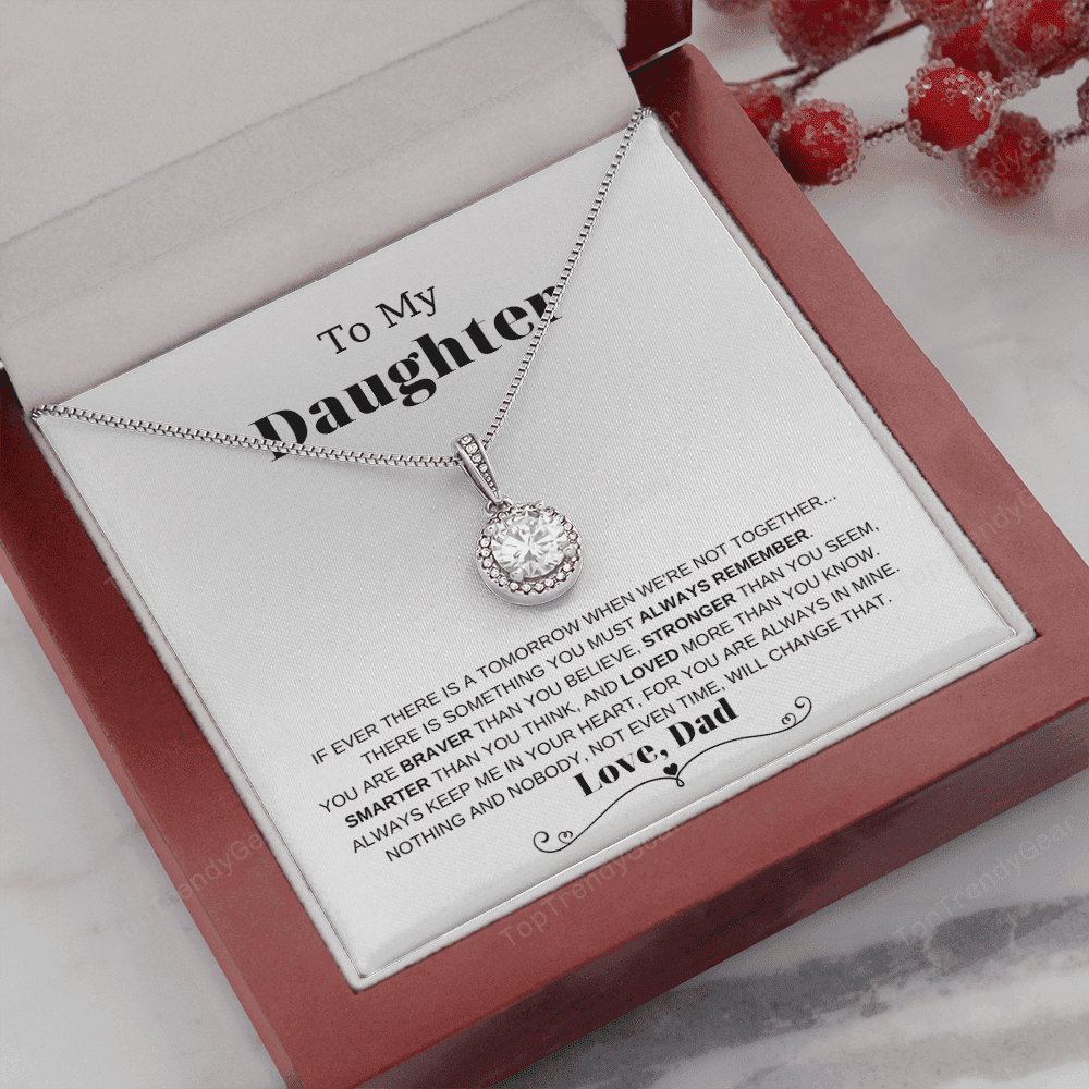 Daughter Necklace Always Remember You Are Smarter Than You Think Gift For Daughter From Dad Eternal Hope Necklace