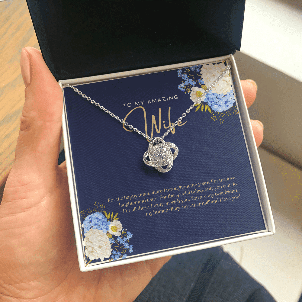 My Other Half And I Love You Love Knot Necklace Gift For Her 