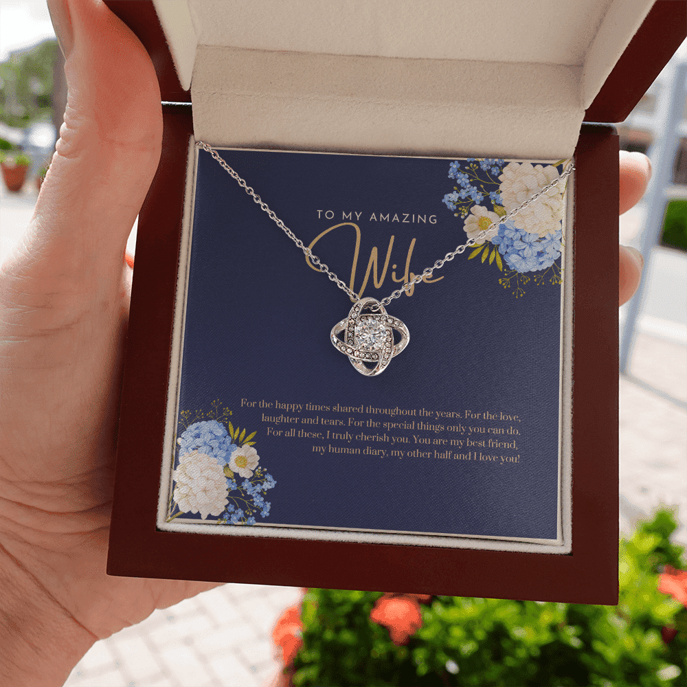 My Other Half And I Love You Love Knot Necklace Gift For Her 