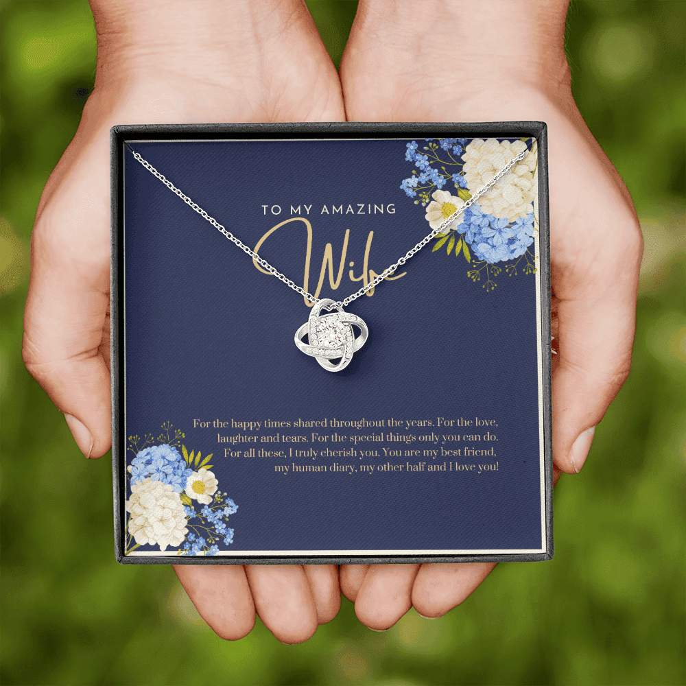 My Other Half And I Love You Love Knot Necklace Gift For Her 