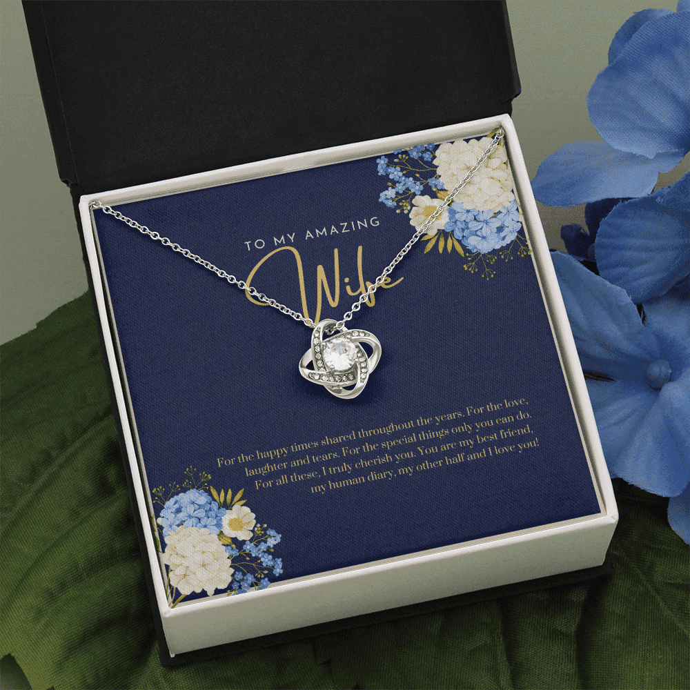 My Other Half And I Love You Love Knot Necklace Gift For Her 