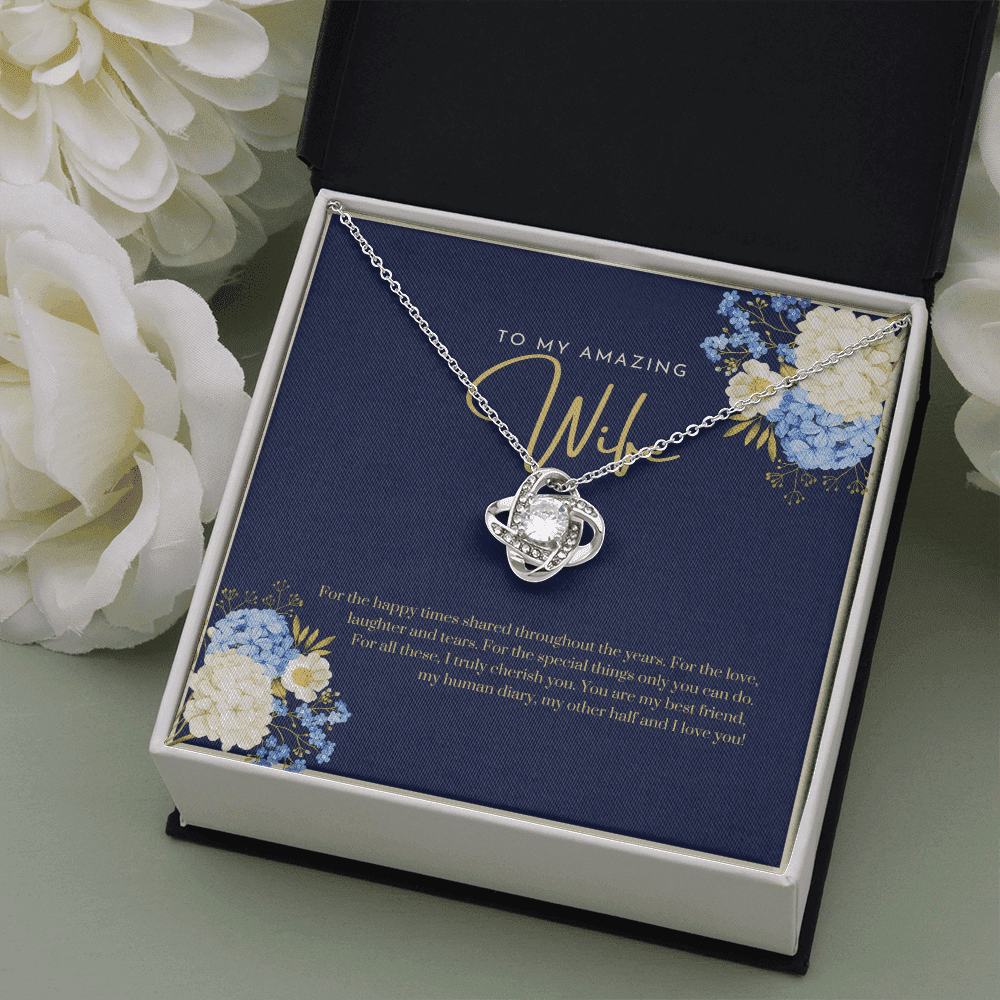 My Other Half And I Love You Love Knot Necklace Gift For Her 