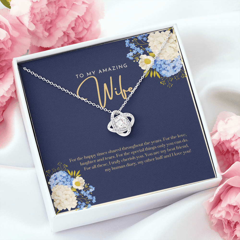 My Other Half And I Love You Love Knot Necklace Gift For Her 