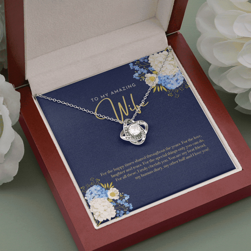 My Other Half And I Love You Love Knot Necklace Gift For Her 