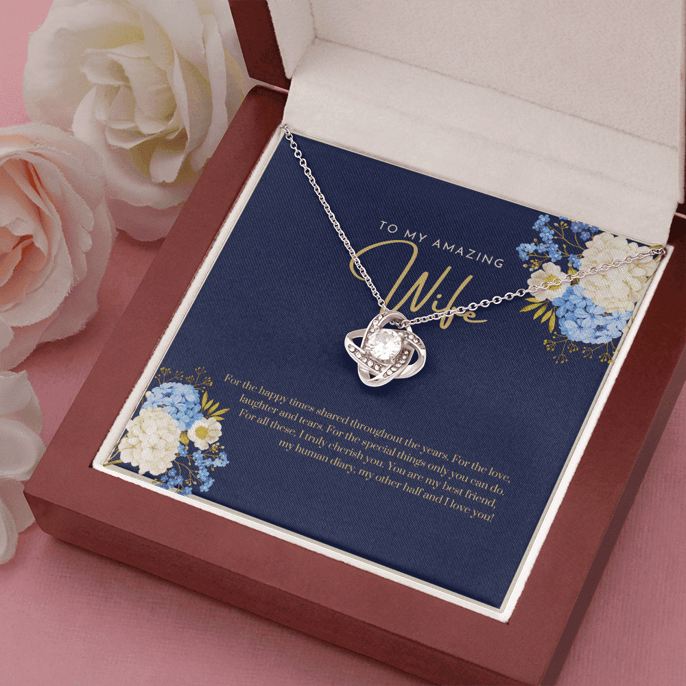 My Other Half And I Love You Love Knot Necklace Gift For Her 