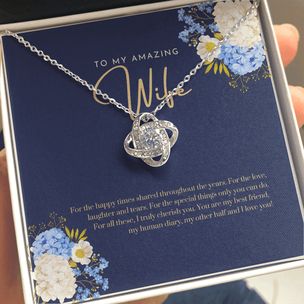 My Other Half And I Love You Love Knot Necklace Gift For Her 