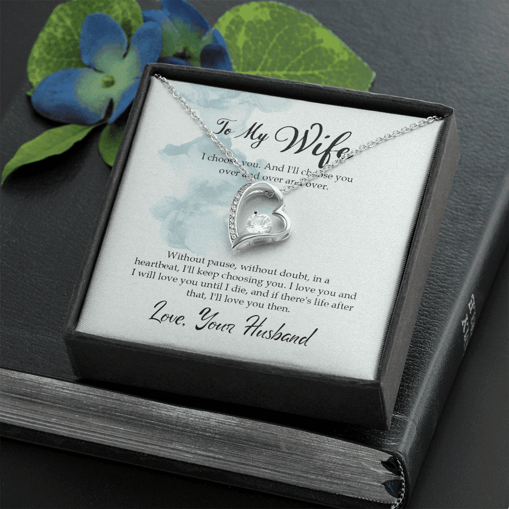 Wife Necklace I'll Choose You Over And Over And Over Gift For Wife From Husband Forever Love Necklace