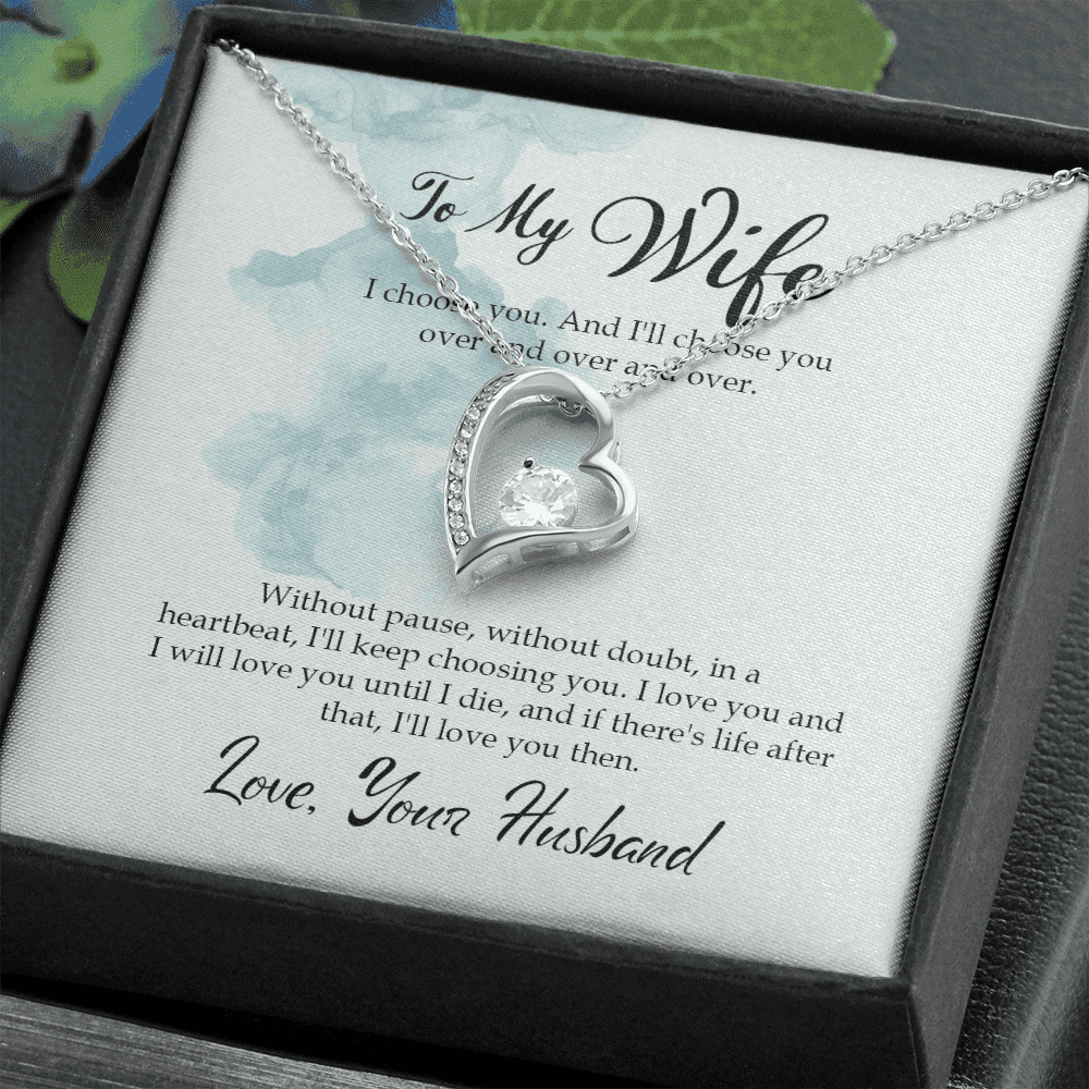 Wife Necklace I'll Choose You Over And Over And Over Gift For Wife From Husband Forever Love Necklace