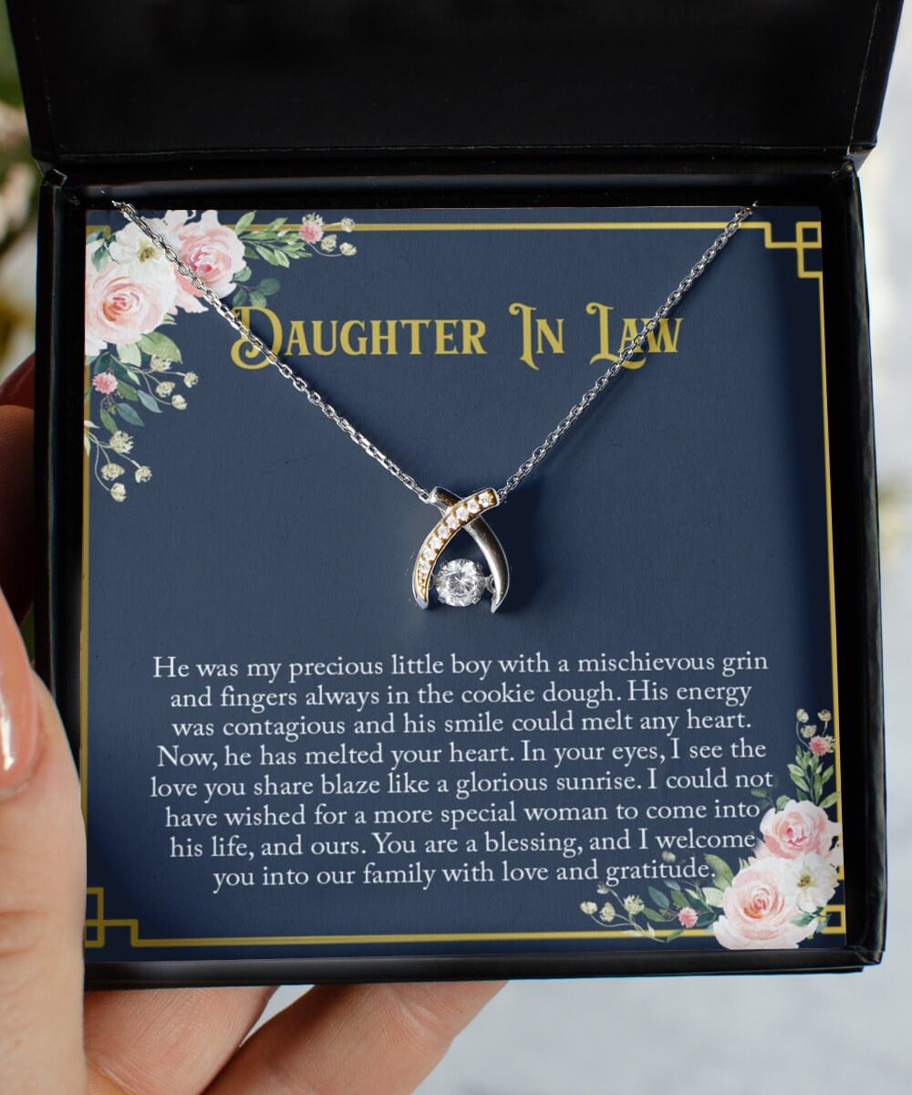 Daughter In Law Wishbone Dancing Necklace For Women