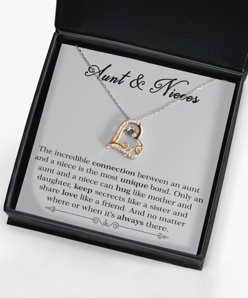 Auntie Jewelry No Matter Where I Always There Gift For Aunt And Niece Love Dancing Necklace 