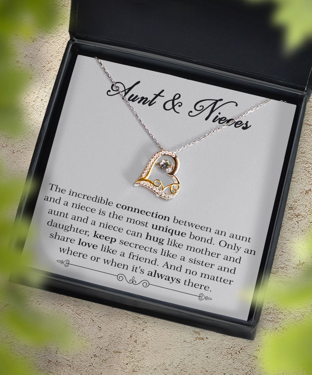 Auntie Jewelry No Matter Where I Always There Gift For Aunt And Niece Love Dancing Necklace 