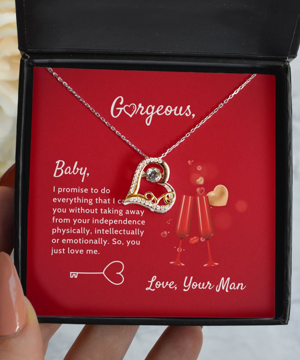 To Gorgeous I Promise To Do Everything I Can Love Dancing Necklace