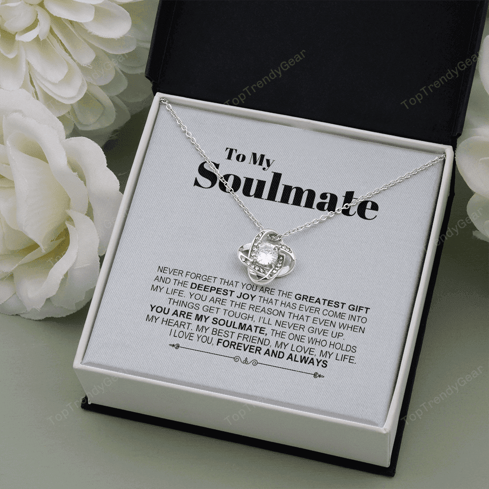 You Are My Soulmate Never Forget Love Knot Necklace