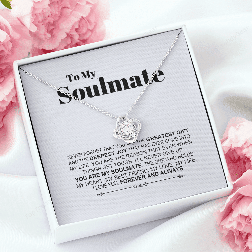 You Are My Soulmate Never Forget Love Knot Necklace