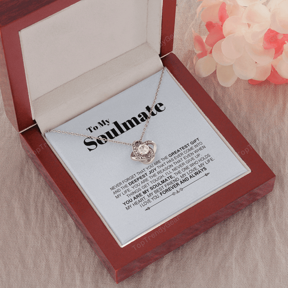 You Are My Soulmate Never Forget Love Knot Necklace