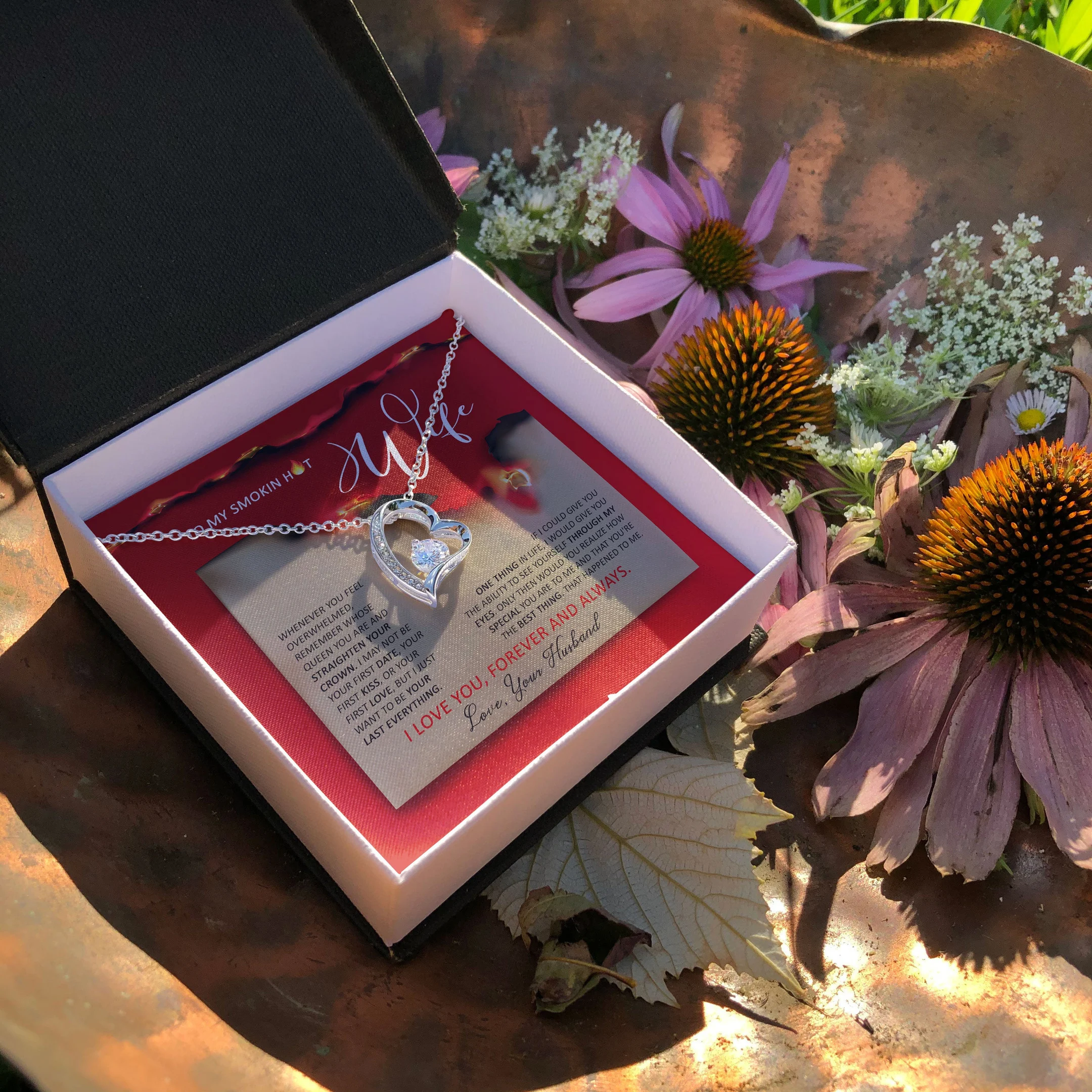 To Smoking Hot Wife, I Just Wanna Be Your Last Everything Gift For Her Forever Love Necklace