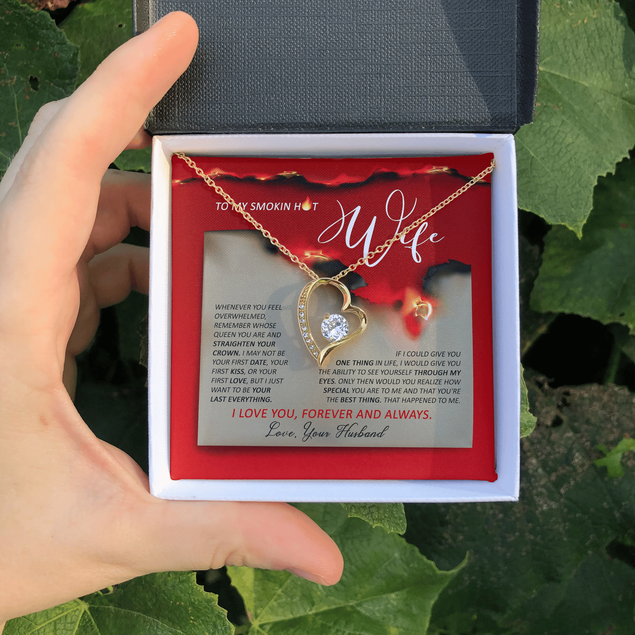 To Smoking Hot Wife, I Just Wanna Be Your Last Everything Gift For Her Forever Love Necklace