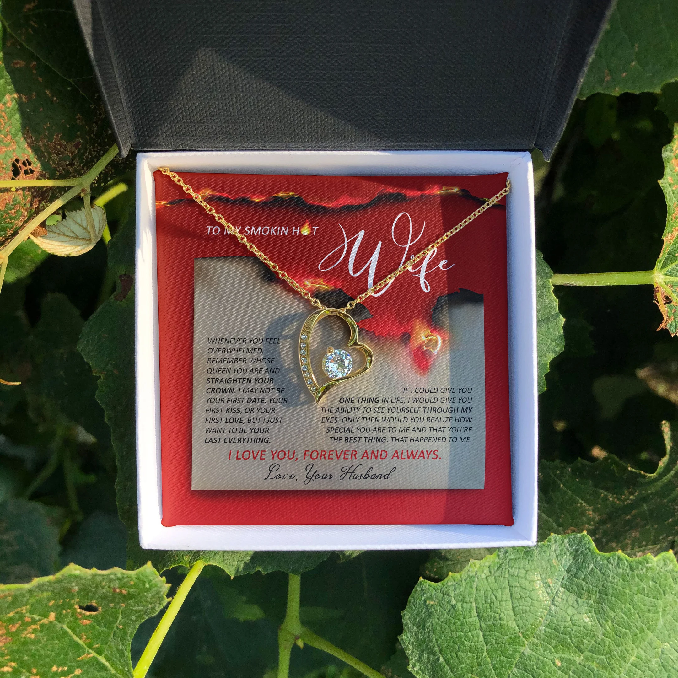 To Smoking Hot Wife, I Just Wanna Be Your Last Everything Gift For Her Forever Love Necklace