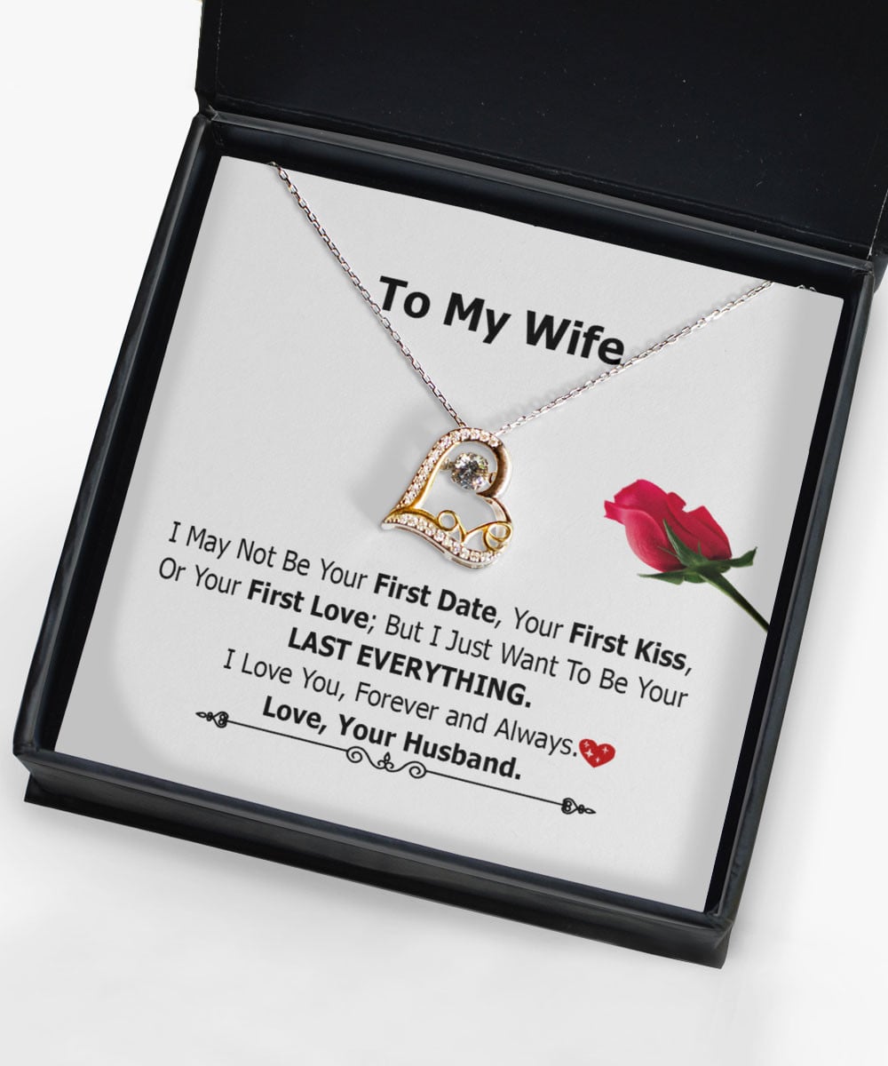 Valentine's Day Necklace I May Not Be Your First Date Your First Kiss Gift For Wife From Husband Love Dancing Necklace 