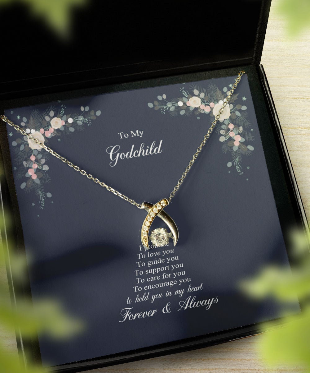 Mother Daughter Necklace I Promise To Encourage You Gift For Daughter Wishbone Dancing Necklace 