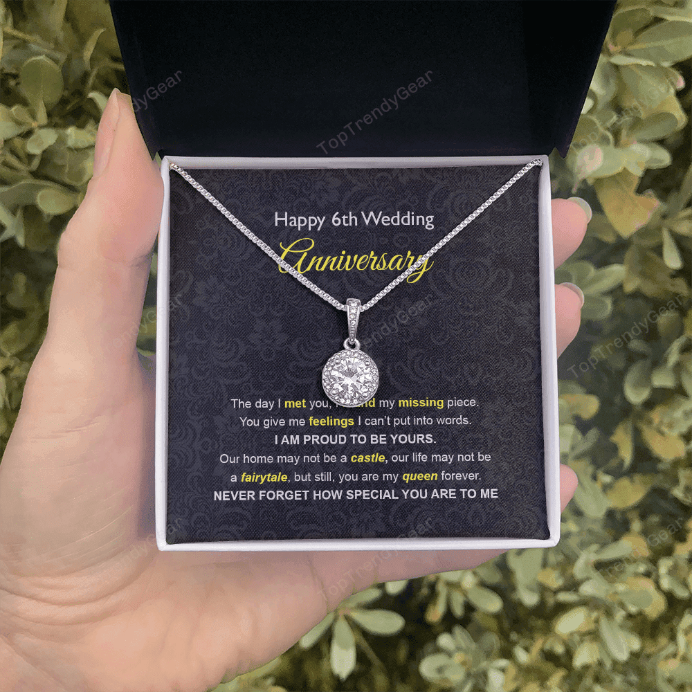 Wife Necklace, 6th Wedding Anniversary Necklace Gift Ideas For Wife Eternal Hope Necklace