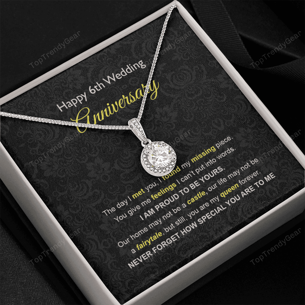 Wife Necklace, 6th Wedding Anniversary Necklace Gift Ideas For Wife Eternal Hope Necklace