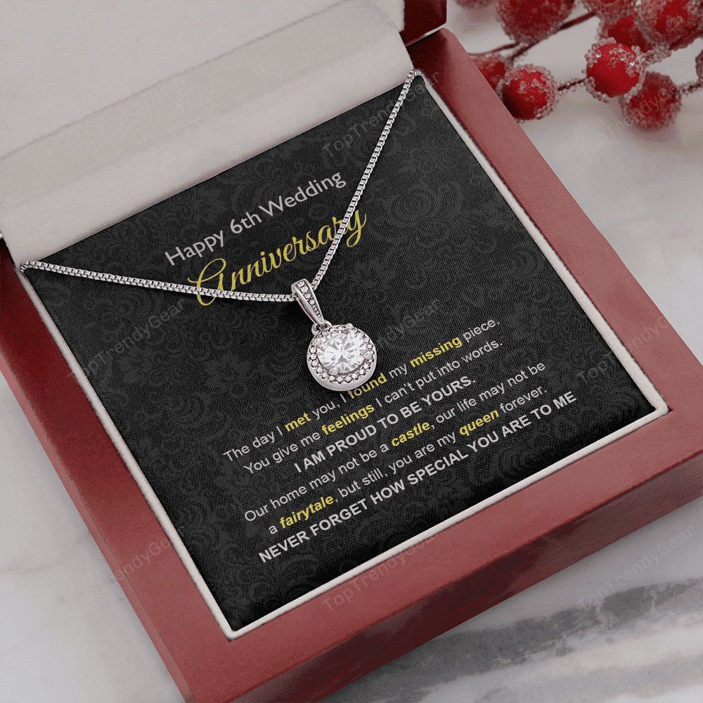 Wife Necklace, 6th Wedding Anniversary Necklace Gift Ideas For Wife Eternal Hope Necklace
