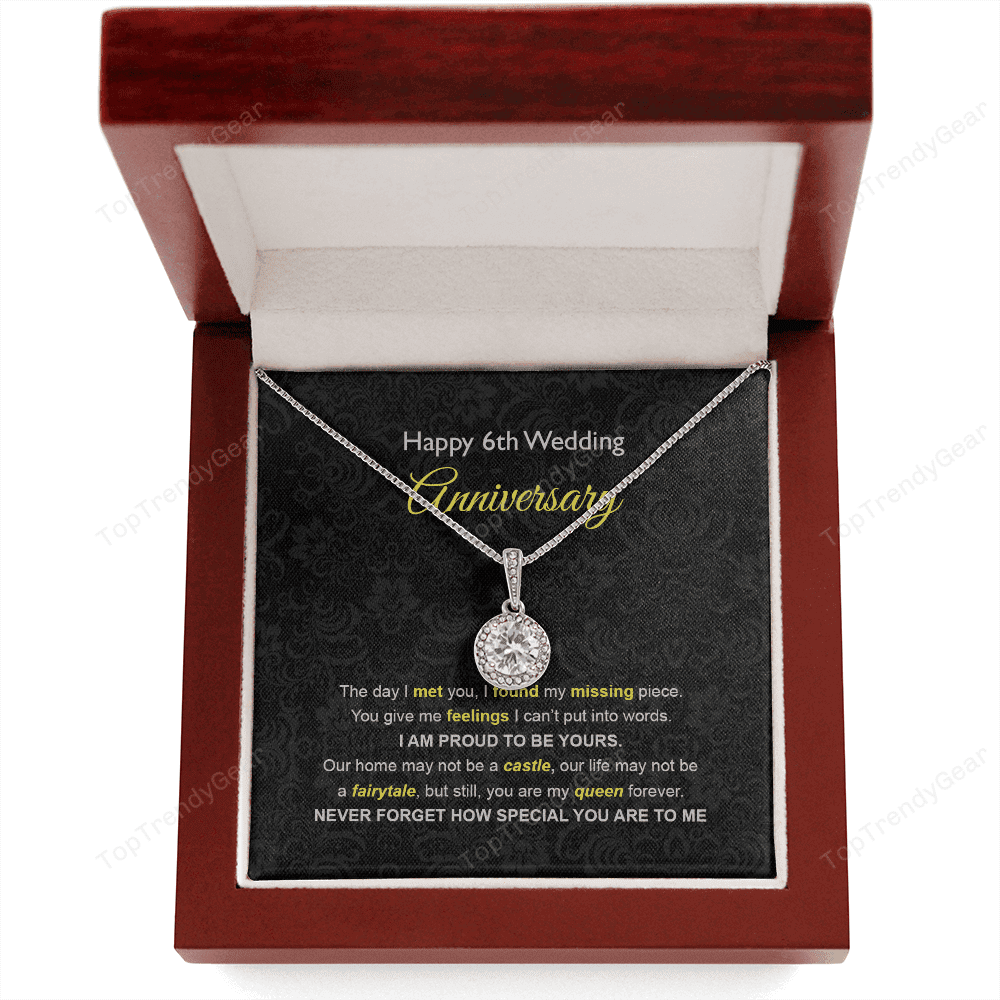 Wife Necklace, 6th Wedding Anniversary Necklace Gift Ideas For Wife Eternal Hope Necklace