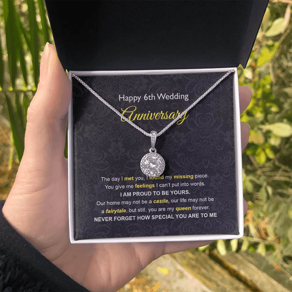 Wife Necklace, 6th Wedding Anniversary Necklace Gift Ideas For Wife Eternal Hope Necklace