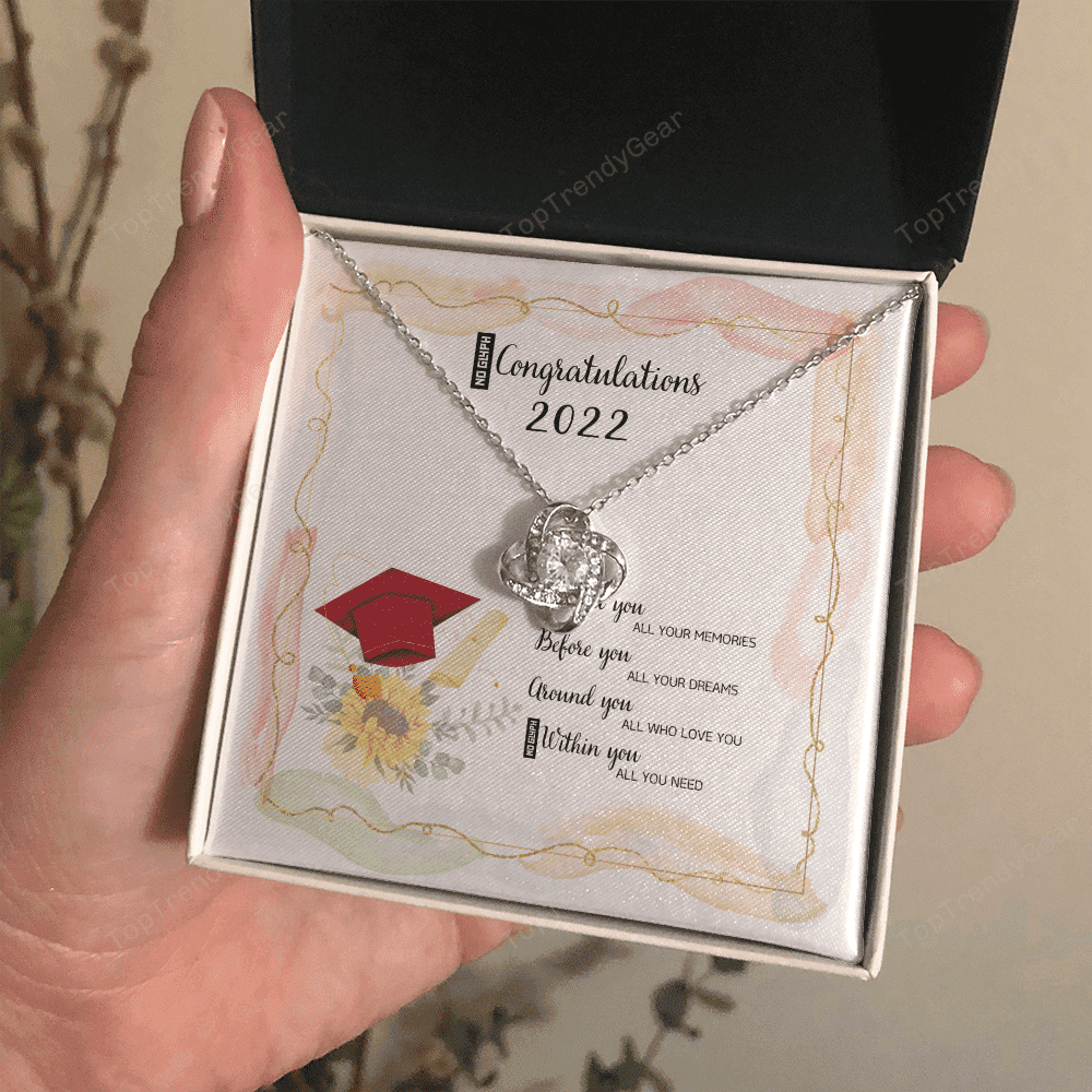 Within You All You Need Love Knot Necklace Graduation Gift For Daughter 