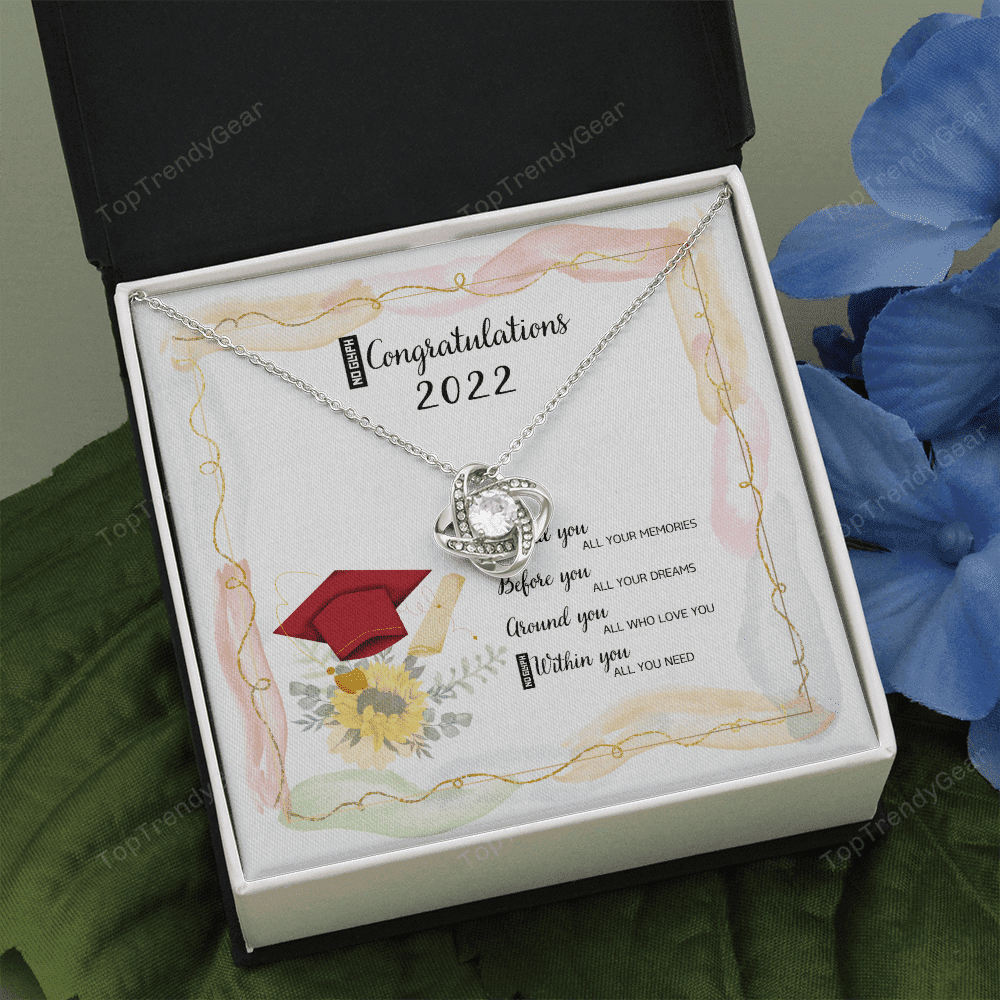 Within You All You Need Love Knot Necklace Graduation Gift For Daughter 