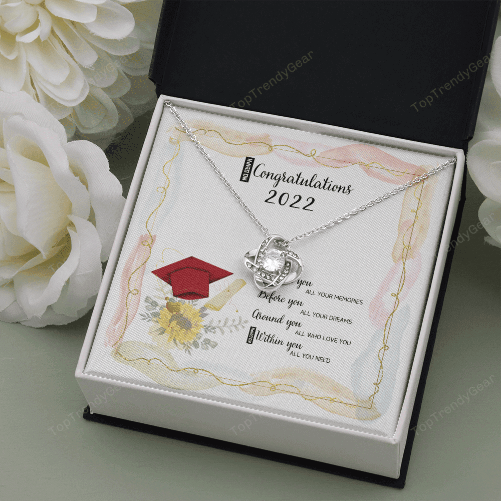 Within You All You Need Love Knot Necklace Graduation Gift For Daughter 