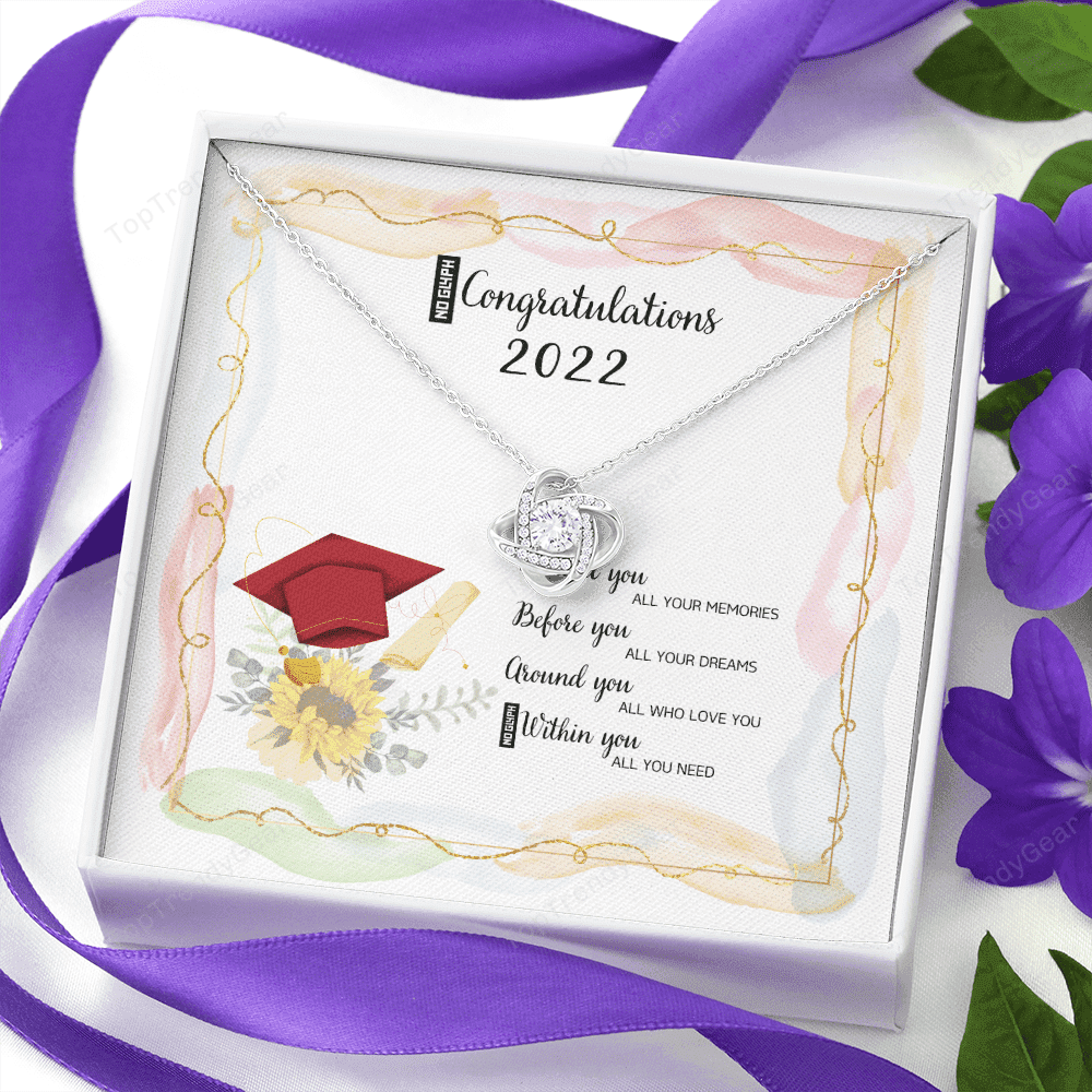 Within You All You Need Love Knot Necklace Graduation Gift For Daughter 