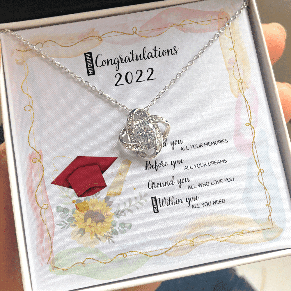 Within You All You Need Love Knot Necklace Graduation Gift For Daughter 