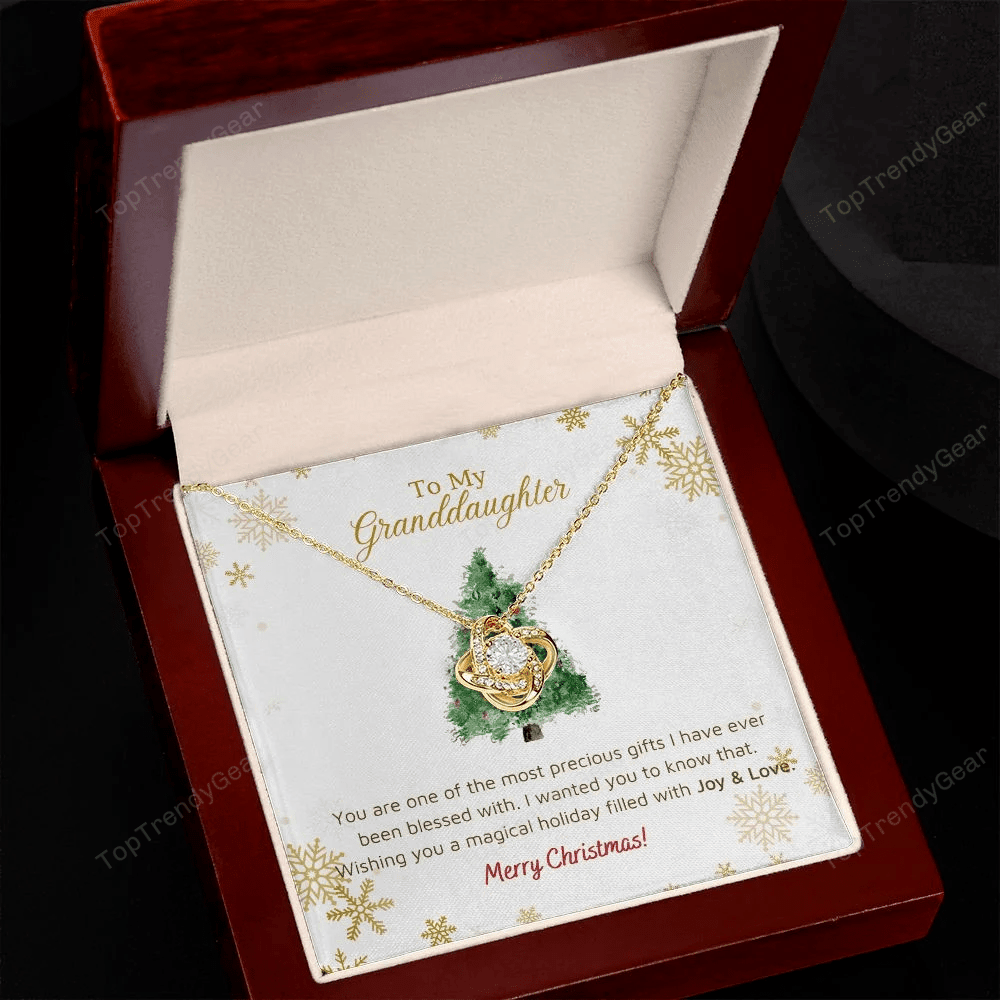 Granddaughter Necklace You Are One Of The Most Precious Gifts Love Knot Necklace Unique Gifts For Christmas