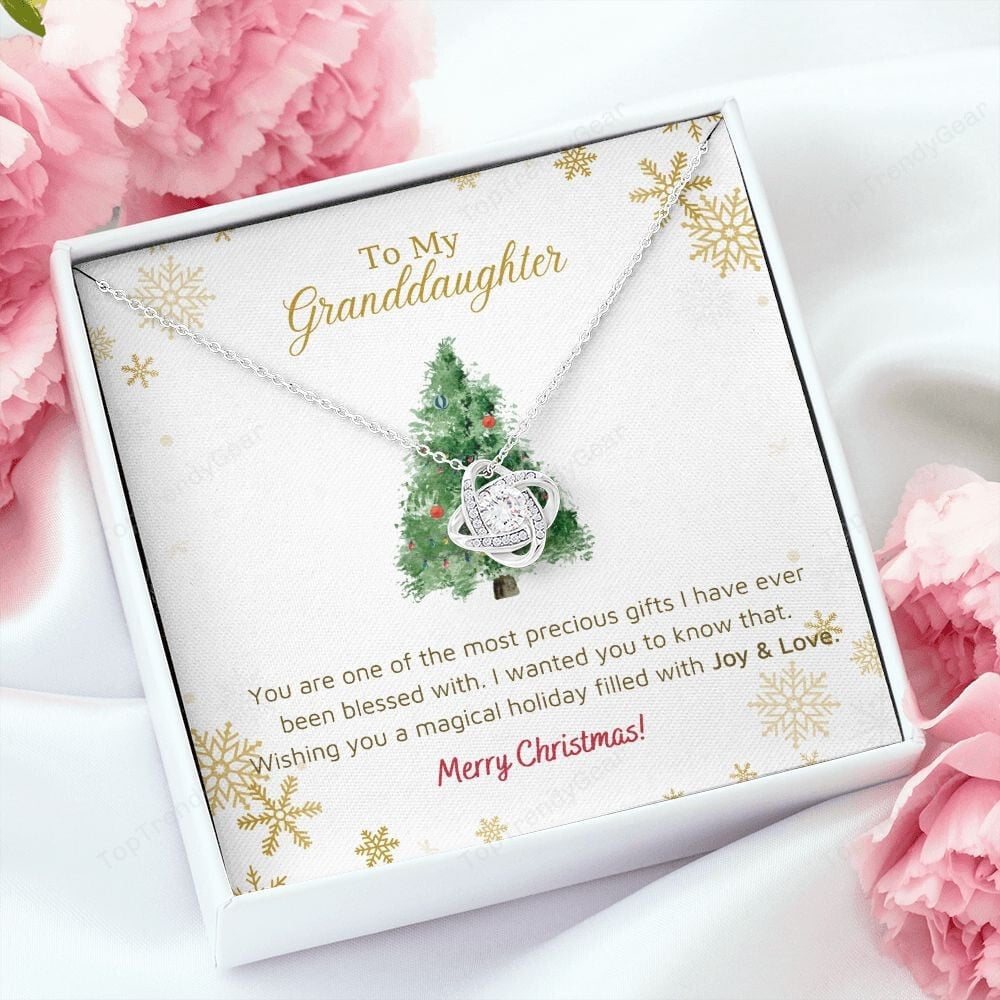 Granddaughter Necklace You Are One Of The Most Precious Gifts Love Knot Necklace Unique Gifts For Christmas