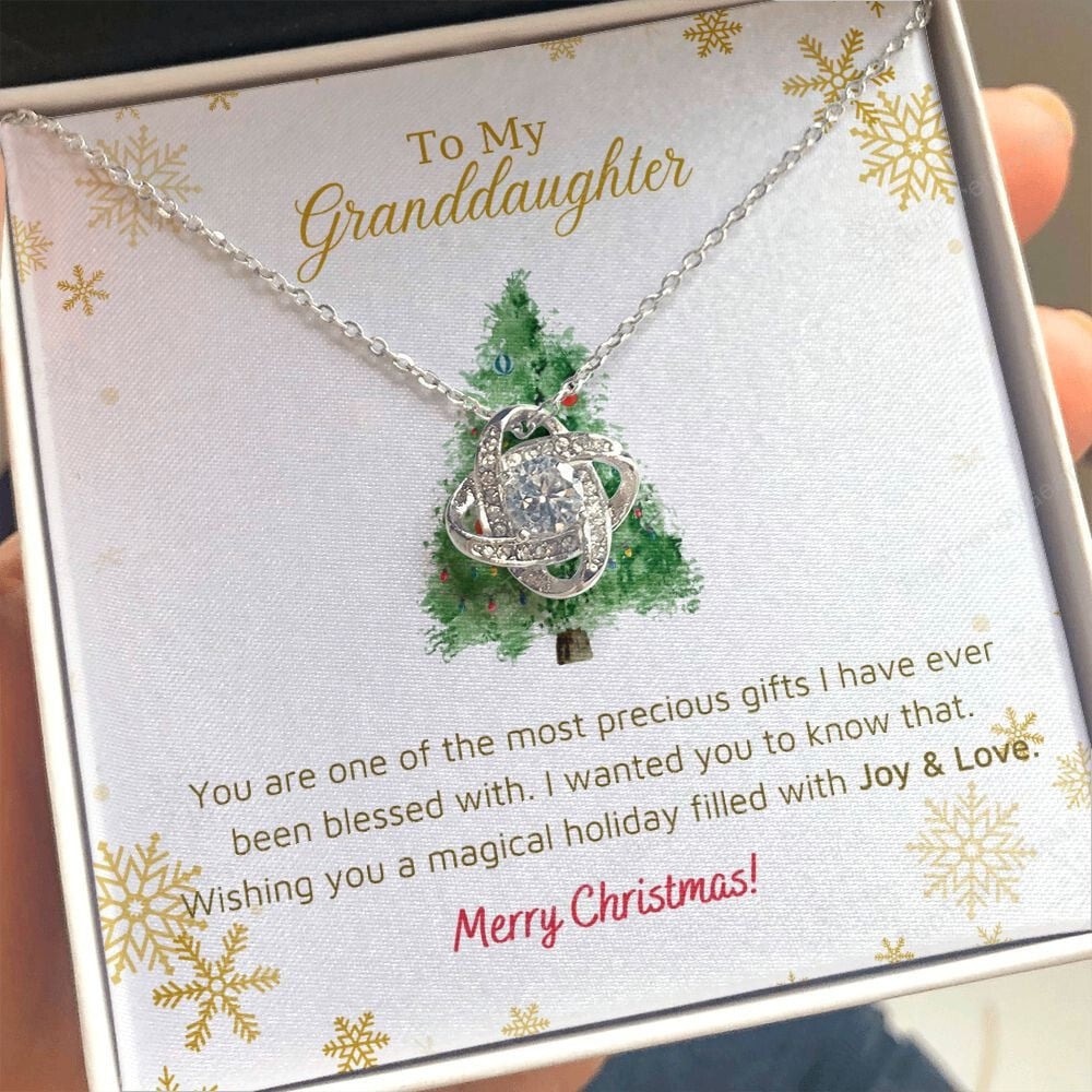 Granddaughter Necklace You Are One Of The Most Precious Gifts Love Knot Necklace Unique Gifts For Christmas